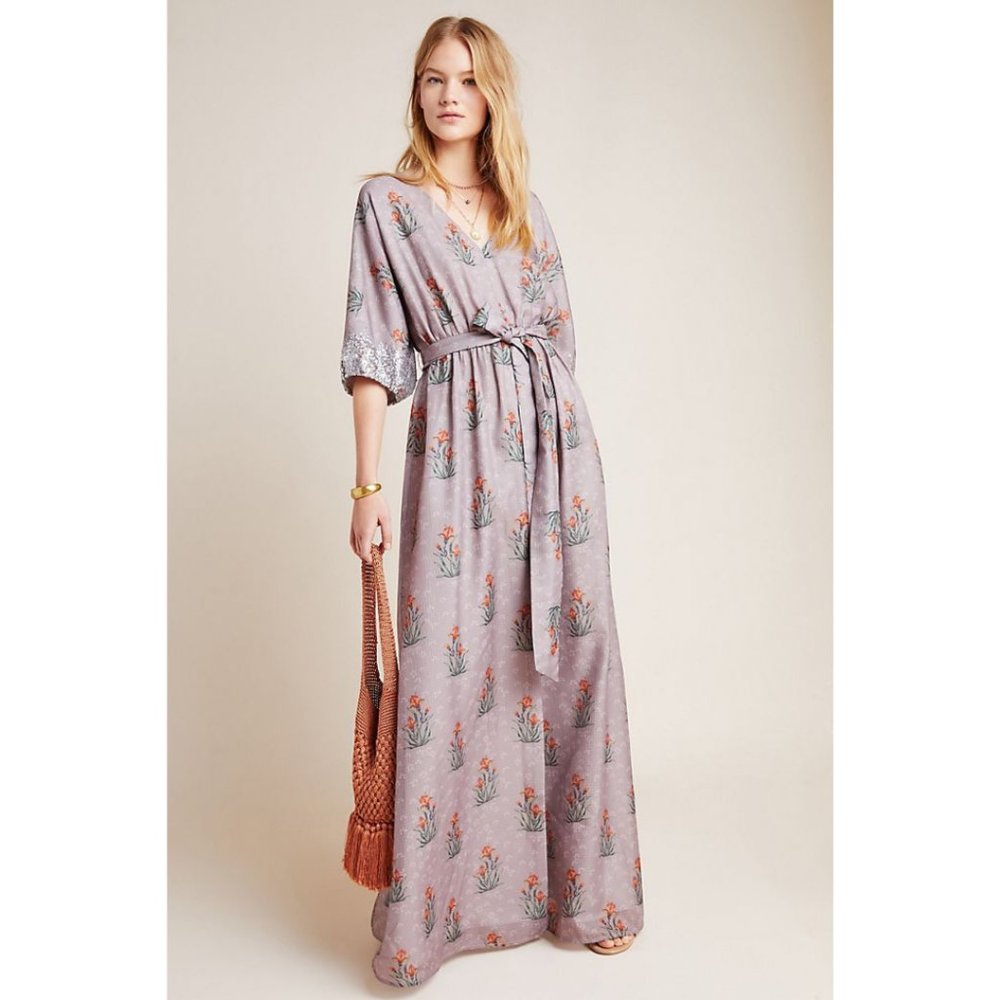 Anthro Sachin + Babi Isolde Sequined Maxi Dress 2